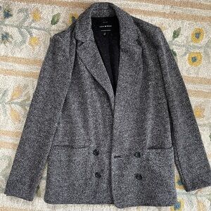 Lucky Brand Black and White Herringbone Blazer